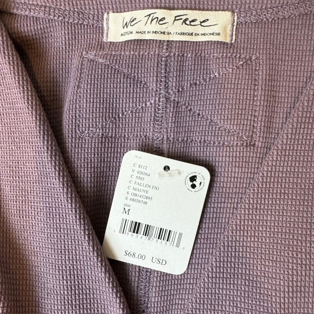 NWT $78 We The Free All Nighter Long Sleeve Surplus Crop Top Free People - Picture 13 of 15